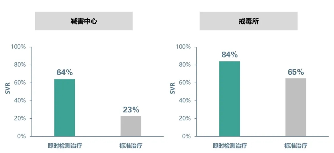 即時丙肝檢測治療策略與標準治療策略的SVR